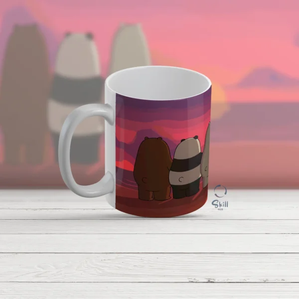 Taza Blanca 11oz Escandalosos 02 – ¡Un atardecer que acompaña tu día! 🌅☕✨