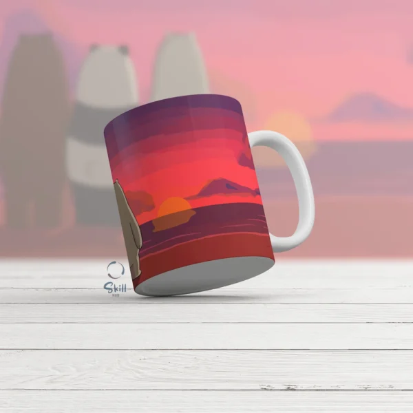 Taza Blanca 11oz Escandalosos 02 – ¡Un atardecer que acompaña tu día! 🌅☕✨ - Image 2