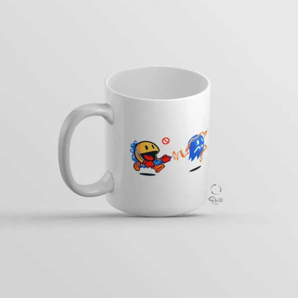 Taza Blanca 11oz Pac-Man Cazafantasmas – Diseño Clásico y Divertido - Image 3