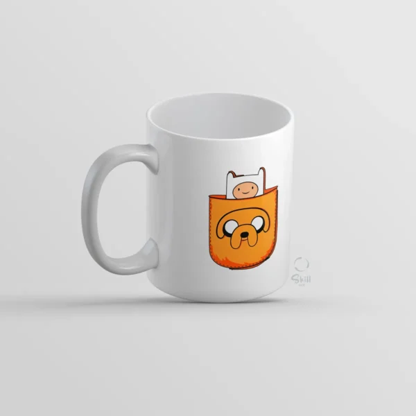 Taza Blanca 11oz Finn y Jake - Hora de Aventura ☕✨ - Image 3