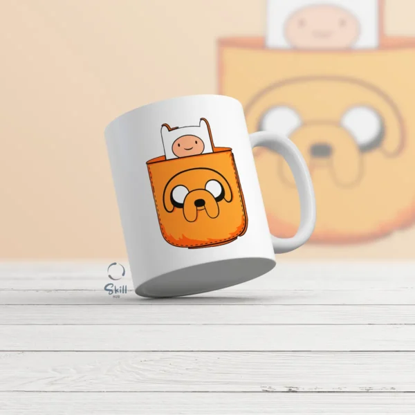 Taza Blanca 11oz Finn y Jake - Hora de Aventura ☕✨ - Image 2