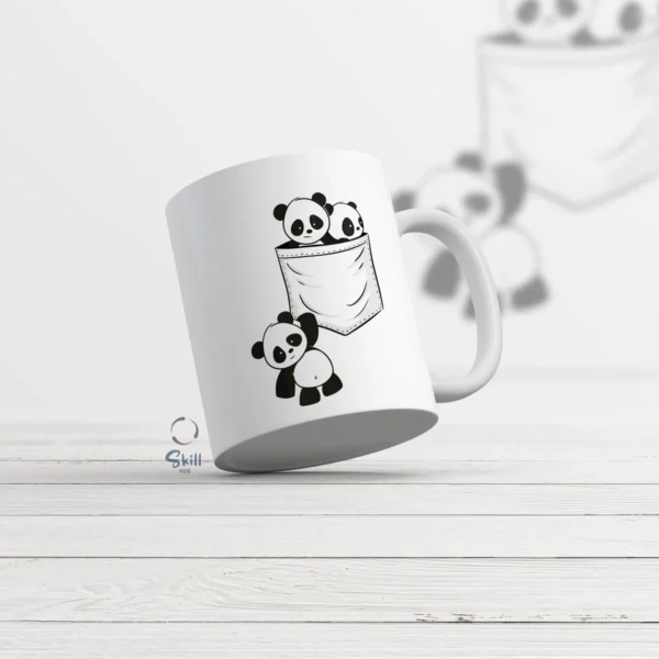 Taza Blanca 11oz Bolsita Panda - Tierno y Divertido 🐼✨ - Image 4