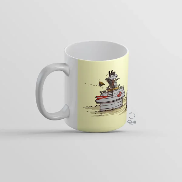 Taza Blanca 11oz Snoopy en la Guerra - Imagina la Aventura ☕✨ - Image 3