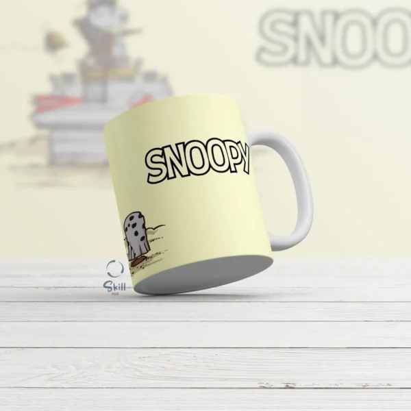 Taza Blanca 11oz Snoopy en la Guerra - Imagina la Aventura ☕✨ - Image 2