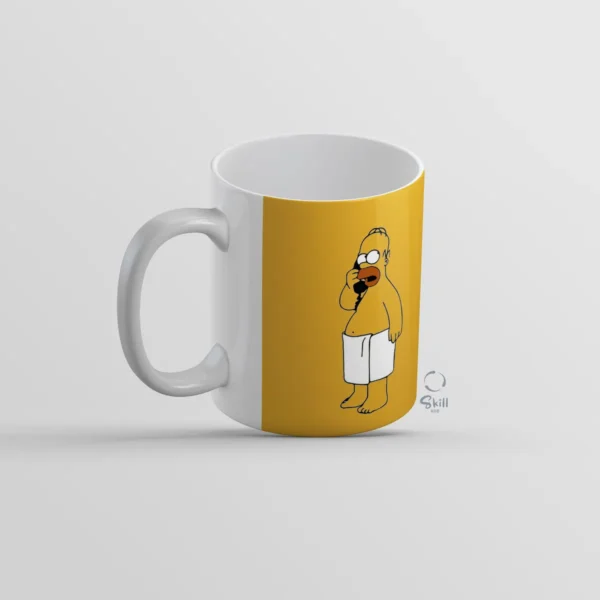 Taza Blanca 11oz Homero Simpson – "Hable Más Fuerte Que Traigo Una Toalla" 🛁😂 - Image 3